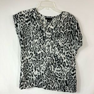 Worthington Animal Print Shell Top Size PM